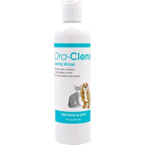 Ora-Clens Dental Rinse for Dogs & Cats - Cleans Teeth, Freshens Breath - Antimicrobial - 8 fl oz