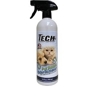TECH Pet Stain & Odor Remover for Carpets - Eliminate Urine, Feces, Vomit, Drool and Other Pet Stains and Odor Instantly (24 oz)