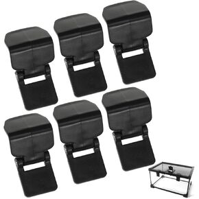 Totority 6pcs Cylinder Lock: Snake Tank Aquarium Clips Escape Screen Clip Snake Cage Clips Glass Cover Support Holder Plastic Turtle Tank Terrarium Cover Clips