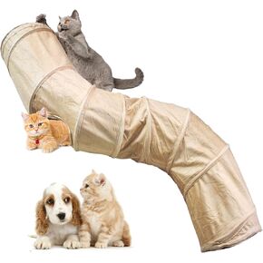 Cat Tubes and Tunnels,Collapsible Cat Tunnels for Indoor Cats,S-Shape Kitten Tunnel Interactive Toys Small Animal S-Tubes Tunnel Hideout for Small Cats Bunny,Puppy,Guinea Pig,Ferrets
