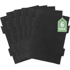 6 Pack Replacement Air Filters Compatible with Whirlpool Over-The-Range Microwaves, Activated Charcoal Filters Replacement for Over The Range Microwave Hood Models YKMLS311, YWML55011, WML75011