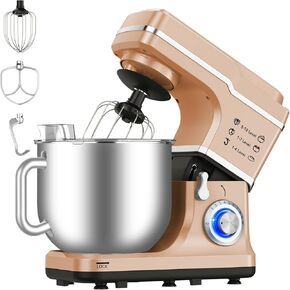 7.5 Qt Stand Mixer, 660W Tilt-Head Electric Food Mixer, 10 Speed Portable Lightweight Kitchen Mixer with Dough Hook, Stainless Steel Bowl, Egg Whisk, Beater for Daily Use (Blue)