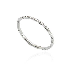 925 Sterling Silver Minimalist Hammered Skinny Knuckle Stacking Rings for Women Girls, Size 10