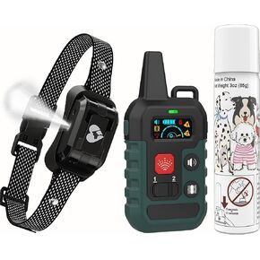 Citronella Dog Training Collar with Remote, 4 Modes Beep/Vibration/Spray/Spray Enhancement, Humane Dog Bark Collar, Safe Compact Easy IPX7, Rechargeable Spray Collar, 330Yard 【Only Work with Remote】