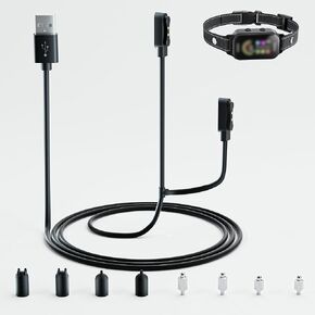 Bark Collar Charging Cable Accessory - Contains 1 Charging Cables + 2 Short Metal Posts + 2 Long Metal Posts + 2 Short Silicone Sleeves + 2 Long Silicone Sleeves + 1 Test Piece