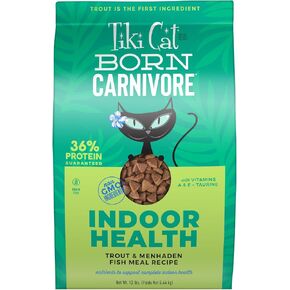 تيكي كات بورن آكلة اللحوم عالية البروتين، الصحة الداخلية، وصفة وجبة الدجاج والديك الرومي، كيبل مخبوز خالي من الحبوب لزيادة العناصر الغذائية إلى أقصى حد، طعام القطط الجاف، 3 رطل. حقيبة in Kuwait