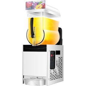 Commercial Slushie Machine,Stainless Steel 110V 15Lx1 Tank Margarita Maker,Frozen Drink Margarita Machine Smoothie Slushy Maker,Stainless for Supermarkets Cafés Restaurants Bars Home Use