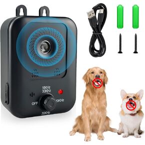 Anti-barking device High-frequency ultrasonic anti-barking device for attack dogs,3 modes adjustment,can be used to indoors and outdoors,rechargeable waterproof.Harmless to humans and dogs