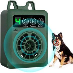 Anti Barking Device, Auto Ultrasonic Dog Bark Deterrent Devices with 4 Sensitivity & Frequency, Waterproof Rechargeable Stop Dog Barking Box Silencer Outdoor Indoor Safe for Dogs & People
