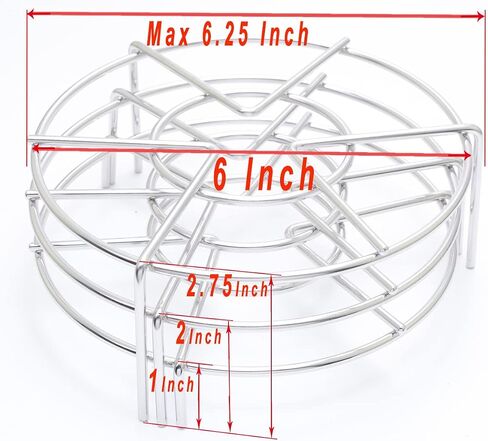 3pack Steam Rack,Alele 8inch Trivet Stainless Steel Steaming Rack Electric Pressure Cooker steam Rack Stand for Instant Pot Pressure Cooker Food Heating (Steam Rack-8IN-3P) in Saudi Arabia