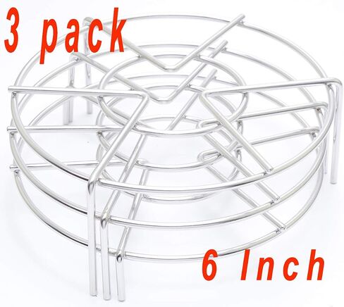 3pack Steam Rack,Alele 8inch Trivet Stainless Steel Steaming Rack Electric Pressure Cooker steam Rack Stand for Instant Pot Pressure Cooker Food Heating (Steam Rack-8IN-3P) in Saudi Arabia