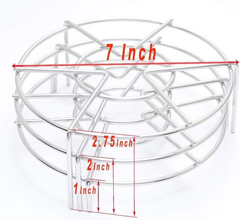 3pack Steam Rack,Alele 8inch Trivet Stainless Steel Steaming Rack Electric Pressure Cooker steam Rack Stand for Instant Pot Pressure Cooker Food Heating (Steam Rack-8IN-3P) in Saudi Arabia