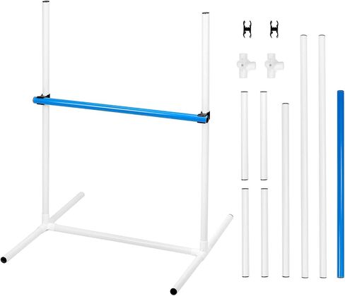 QWORK 4-Pack Adjustable Dog Agility Jumps with Carry Bag, Indoor and Outdoor Training Equipment for Dogs, 2" to 34" Height Adjustment in Saudi Arabia