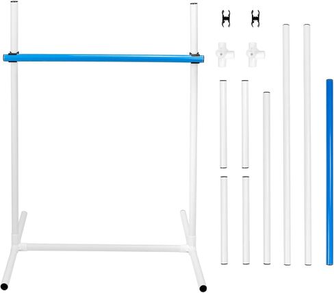 QWORK 4-Pack Adjustable Dog Agility Jumps with Carry Bag, Indoor and Outdoor Training Equipment for Dogs, 2" to 34" Height Adjustment in Saudi Arabia