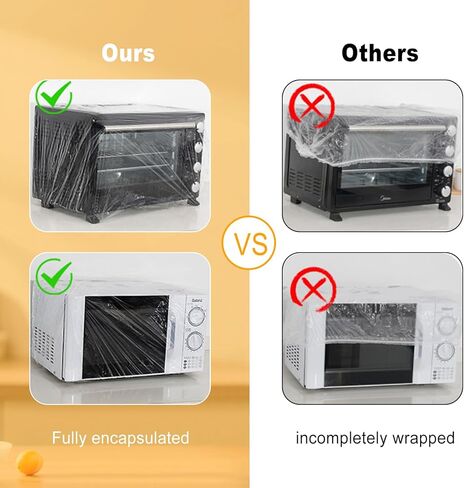 60 Pcs Disposable Clear Kitchen Appliance Covers, Thickened Disposable Dust Covers Elastic Small Appliance Covers for Toaster Oven, Pressure Cooker, Blender, Air Fryer, etc(3 Sizes) in Kuwait