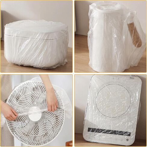 60 Pcs Disposable Clear Kitchen Appliance Covers, Thickened Disposable Dust Covers Elastic Small Appliance Covers for Toaster Oven, Pressure Cooker, Blender, Air Fryer, etc(3 Sizes) in Kuwait