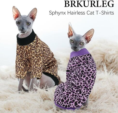 Sphynx Hairless Cats Shirt Puppy Clothes Soft Cotton T-Shirts Cat Vest Pet Clothes, Round Collar Vest Kitten Shirts, Cute Cats Pajamas(Purple, M) in Saudi Arabia