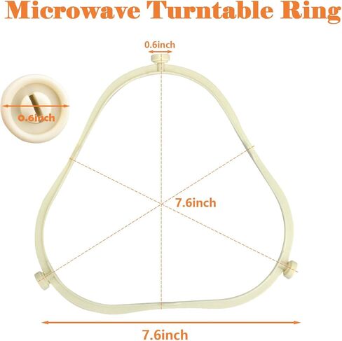 حلقة الميكروويف الدوارة 8206227 W11252182 دعم صينية القرص الدوار للميكروويف المتوافقة مع ميكروويف أمانا كينمور ويرلبول يستبدل AP6799974 W10435114 PS12584163 W10654906 (عبوة واحدة) in Kuwait