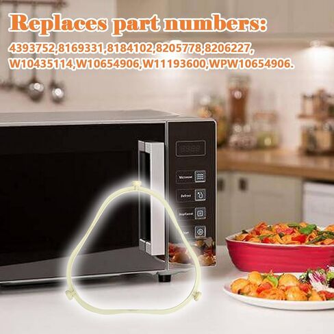 حلقة الميكروويف الدوارة 8206227 W11252182 دعم صينية القرص الدوار للميكروويف المتوافقة مع ميكروويف أمانا كينمور ويرلبول يستبدل AP6799974 W10435114 PS12584163 W10654906 (عبوة واحدة) in Kuwait