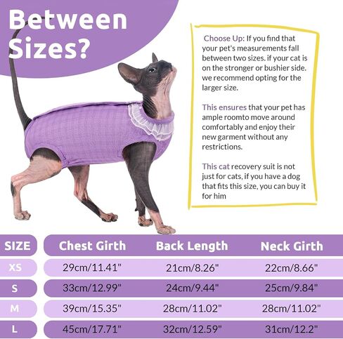 SAWMONG Cat Surgery Recovery Suit,Breathable Cat Onesie for Skin Diseases,After Surgery Spay Surgical Abdominal Wound,E-Collar Alternative in Saudi Arabia