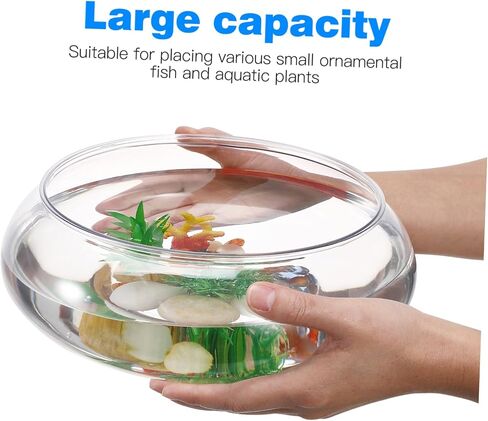 POPETPOP Transparent Landscape Small Fish Tank Nursery Flower Pots Decorative Betta Tank Tabletop Betta Tank Multi-function Betta Tank Transparent Aquarium Tank Office Plant Plastic Candle in Saudi Arabia