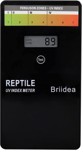 briidea Reptile U/V Meter, Briidea U/V/B Index Meter, Measures 240-370nm with Range from 0-50 U/V Index, Make Sure Your Reptile & Amphibian Gets the Right Amount of U/V Light in Saudi Arabia