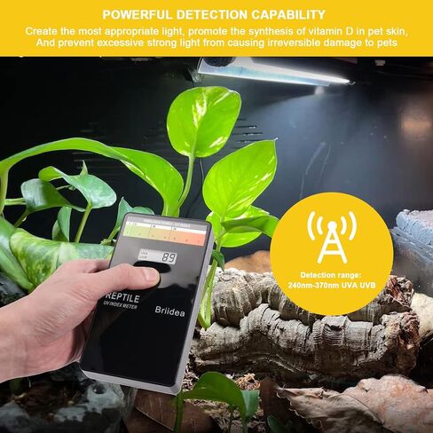 briidea Reptile U/V Meter, Briidea U/V/B Index Meter, Measures 240-370nm with Range from 0-50 U/V Index, Make Sure Your Reptile & Amphibian Gets the Right Amount of U/V Light in Saudi Arabia