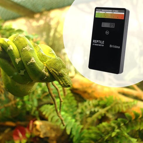 briidea Reptile U/V Meter, Briidea U/V/B Index Meter, Measures 240-370nm with Range from 0-50 U/V Index, Make Sure Your Reptile & Amphibian Gets the Right Amount of U/V Light in Saudi Arabia