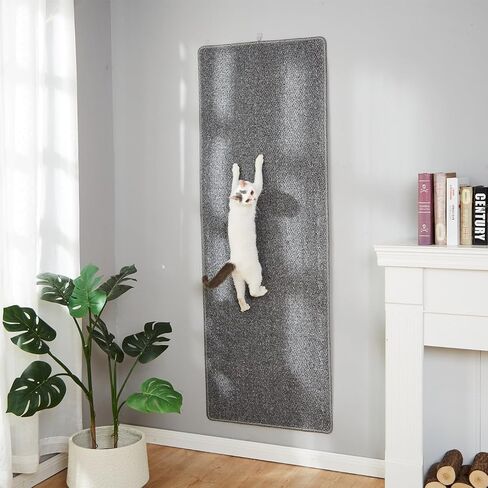67"x 23.6" Thickened Cat Wall Climbing Carpet, Cat Wall Furniture, Wall Scratcher, Scratching Post, Couch Sofa Protector (Grey) in Saudi Arabia