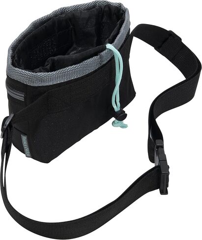 Treat and Training Pouch | 15 Waste Bags Included | Adjustable Waist Strap | Drawstring Close, Black, 8.5"x 3"x 4.76" in Kuwait