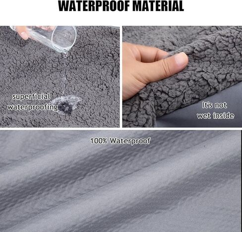 Dog Bed Covers,Waterproof Dog Bed Cover,Soft Plush Replacement Washable Dog Pillow Cover Pet Bed Cover,Removable Pet Dog Crate Pad Replacement Covers,Puppy Bed Cover for Dog Cat,Cover Only in Saudi Arabia