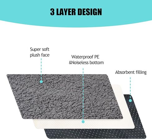 Dog Bed Covers,Waterproof Dog Bed Cover,Soft Plush Replacement Washable Dog Pillow Cover Pet Bed Cover,Removable Pet Dog Crate Pad Replacement Covers,Puppy Bed Cover for Dog Cat,Cover Only in Saudi Arabia