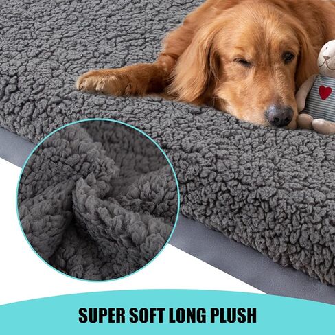 Dog Bed Covers,Waterproof Dog Bed Cover,Soft Plush Replacement Washable Dog Pillow Cover Pet Bed Cover,Removable Pet Dog Crate Pad Replacement Covers,Puppy Bed Cover for Dog Cat,Cover Only in Saudi Arabia