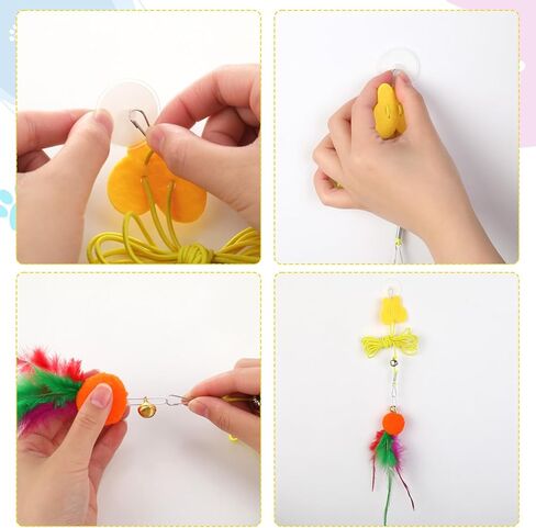 6 قطع من لعبة القطط المعلقة، لعبة تعليق القطط على الباب، لعبة القطط التفاعلية، ألعاب ريش القطط، دعابة قابلة للسحب، إطار باب، ألعاب سلسلة للقطط للعب في الأماكن المغلقة وممارسة الصيد in Kuwait