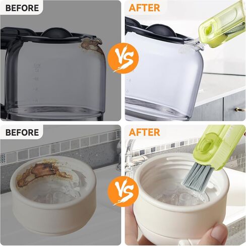 3 in 1 Cup Lid Gap Cleaning Brush Set, Multifunctional Bottle Cleaning Brush, Silicone Cup Lid Gap Cleaner, Home Kitchen Crevice Cleaning Tools (Multicolored) in Saudi Arabia