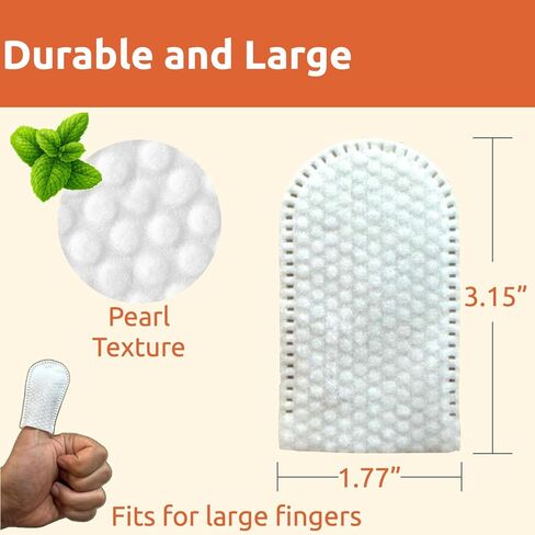 Dental Care Finger Wipes - Dog Tooth Brushing Kit Dental Wipes - Dog Teeth Cleaning Finger Wipes - Reduces Plaque & Freshens Breath for Dogs and Cats - 40 Count in Saudi Arabia