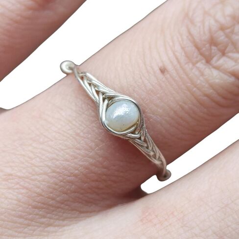 Pearl rings for women sterling silver handmade by GRB ROY (7) in Saudi Arabia