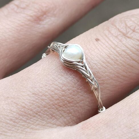 Pearl rings for women sterling silver handmade by GRB ROY (7) in Saudi Arabia