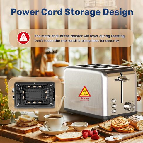 YSSOA 2-Slice Toaster with Extra Wide Slot & Removable Crumb Tray, 5 Browning Setting and 3 Function: Bagel/Defrost/Cancel, Retro Stainless-Steel Style, for Bread & Waffle, Retro Black in Saudi Arabia