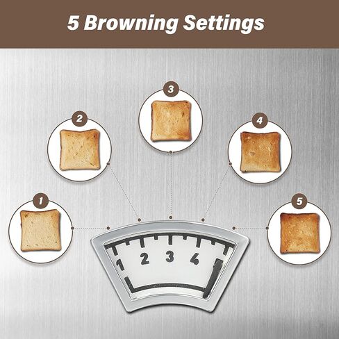 YSSOA 2-Slice Toaster with Extra Wide Slot & Removable Crumb Tray, 5 Browning Setting and 3 Function: Bagel/Defrost/Cancel, Retro Stainless-Steel Style, for Bread & Waffle, Retro Black in Saudi Arabia