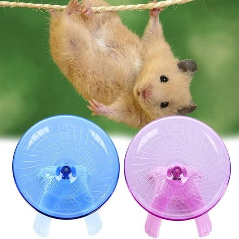 Hamster House Wood Bridge Climb Kit Exercise Wheel Jogging Running Silent Spinner Flying Saucer Pet Toys for Rat Gerbil Guinea Pig Chipmunk Mouse Small Animals in Saudi Arabia