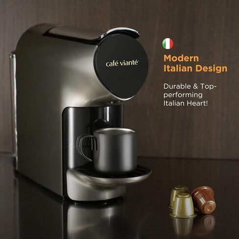 ENZO Espresso Machine Compatible with Nespresso Originaline Capsules | 19 Bars of Pressure | Ultra Low Noise Italian Pump | Removable Drip Tray for Large Cups | Brew Espresso Pods for Cappuccinos, Cafe Lattes, Machiattos & More. in Saudi Arabia