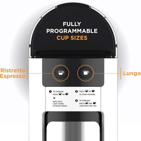 ENZO Espresso Machine Compatible with Nespresso Originaline Capsules | 19 Bars of Pressure | Ultra Low Noise Italian Pump | Removable Drip Tray for Large Cups | Brew Espresso Pods for Cappuccinos, Cafe Lattes, Machiattos & More. in Saudi Arabia