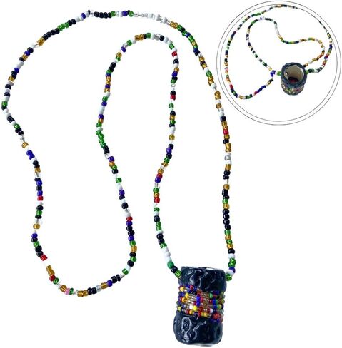 أموليتو إنشي دي أوسين | Amuelto De Resguardo Para Eggun | أوزين، Egungun Collar De Resguardo Con Cuerno | أموليتو بارا كارجار in Saudi Arabia