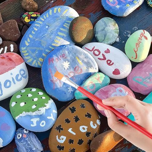 WHANLEY L&Q 2.8 رطل صخور نهرية طبيعية (2 ~ 4 بوصات) حصى مصقولة، صخور للنباتات، أحجار زخرفية، أحجار المناظر الطبيعية، صخور تررم، صخور حوض السمك، صخور النهر، الحصى، الحصى للداخلية، الصخور... in Kuwait