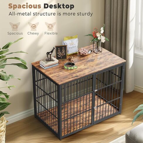 Lyromix 48'' XXL Dog Crate Furniture with 3 Doors for Large Dogs in Saudi Arabia