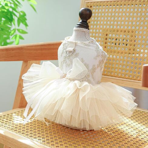 Pet Clothes for Small and Medium-Sized Dog Dress Tutu Gauze Puppies Dress Cat Cute Clothes Party Dress for Small Girl Dogs (Tutu Dress, Small) in Saudi Arabia