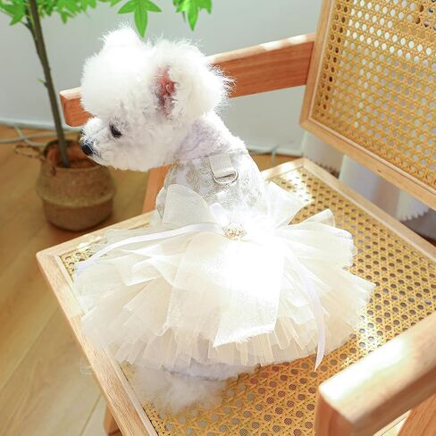 Pet Clothes for Small and Medium-Sized Dog Dress Tutu Gauze Puppies Dress Cat Cute Clothes Party Dress for Small Girl Dogs (Tutu Dress, Small) in Saudi Arabia