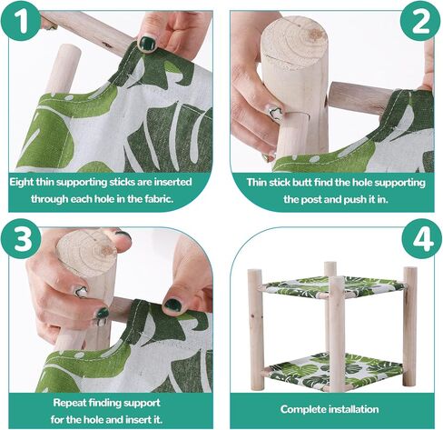 Elevated Cat Beds for Indoor Cats,Wooden Double-Deck Cat Hammock Bunk Bed for 2 Cats,Raised Cat Furniture Pet Bed Puppy Bed for Small Animals（Green） in Saudi Arabia