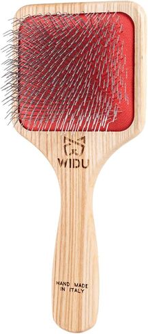 Brush for Dogs and Cats, Ideal for Medium and Large Pets with Long Hair, Professional Carder in Ash Wood, Handmade in Italy - 21.5 x 9.4 cm, with 24 mm Long Teeth and 45° Inclination in Saudi Arabia